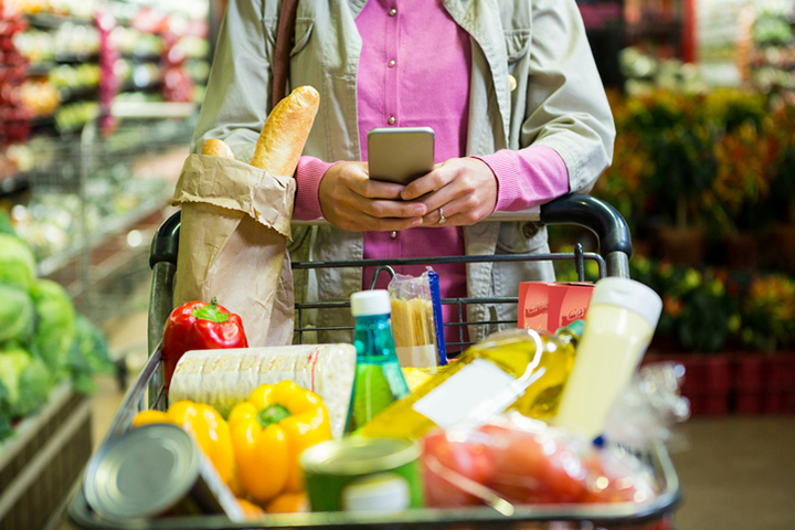 woman in supermarket