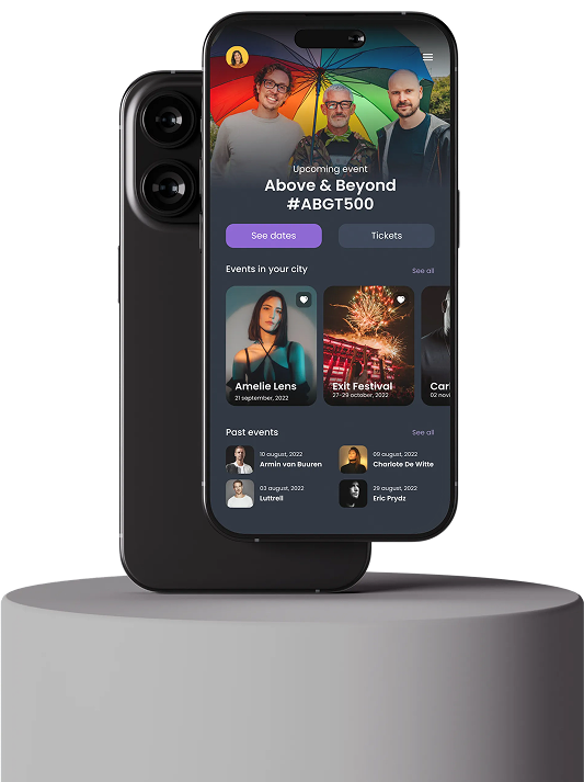 Event Mobile Application on Display